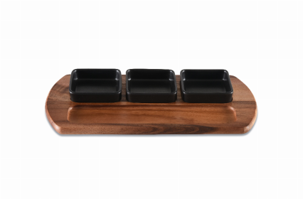 Charcuterie Serving Tray with Ceramic Bowls