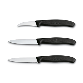 Victorinox Swiss Classic 3 Piece Paring Knife Set - Black