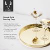 Belmont Round Serving Tray in Gold Viski®