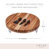 Acacia Footed Cheese Board & Knife Set by Twine Living®