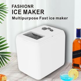 Ice Maker Ice Maker Countertop 44LBS Ice Maker Home Use Outdoor Use Ice Maker 20KG Compact Ice Maker With Ice Scoop & Basket (Color: White)