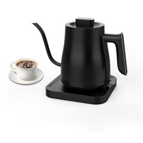 Kitchen Office Stainless Steel Hot Water Pot for Coffee Tea (Color: Black, Type: Tea Kettle)